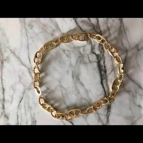 Retro chain necklace gold vermeil - Picture 1 of 3